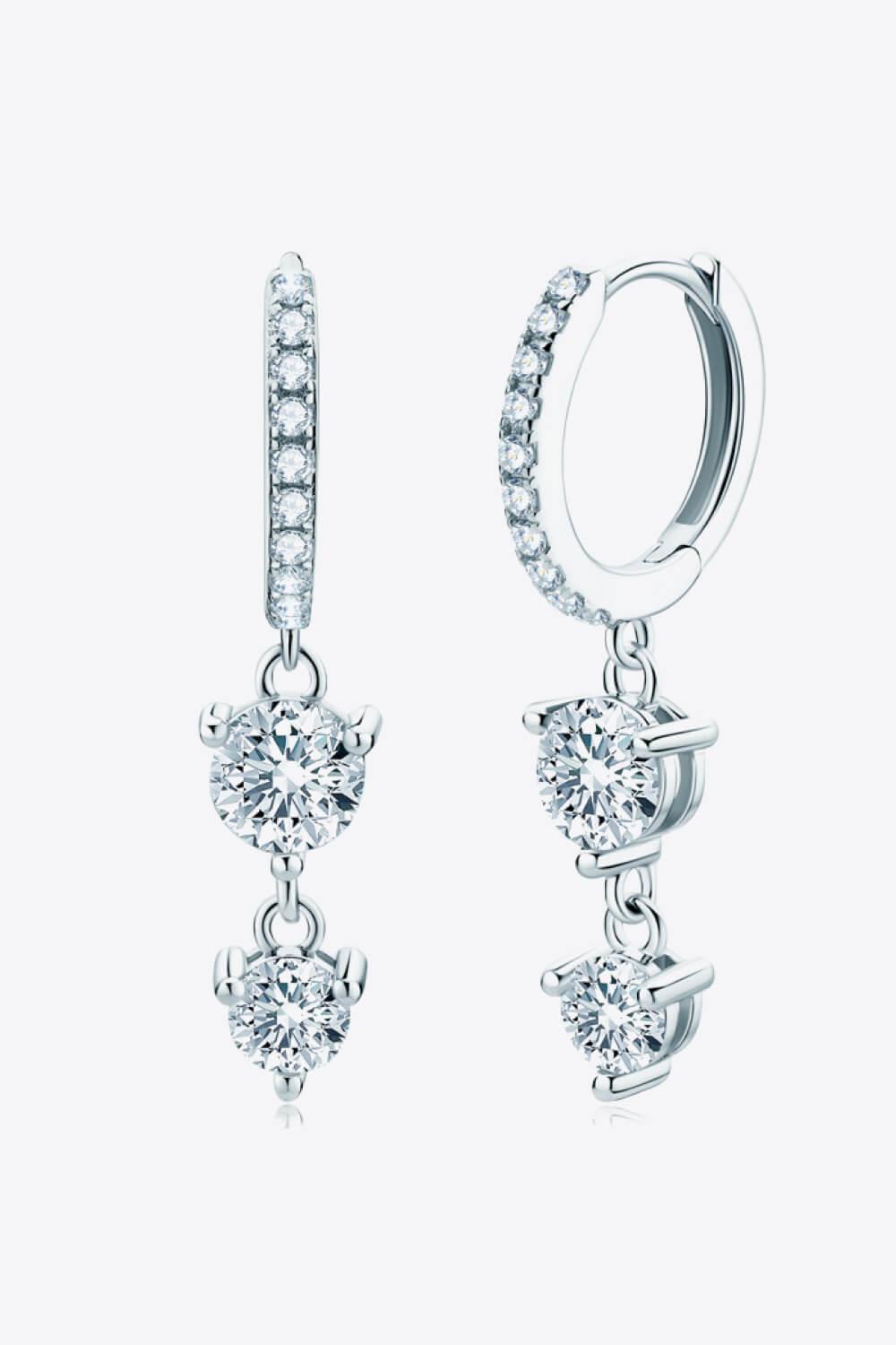 Adored Be The One Moissanite Drop Earrings Carauana Store