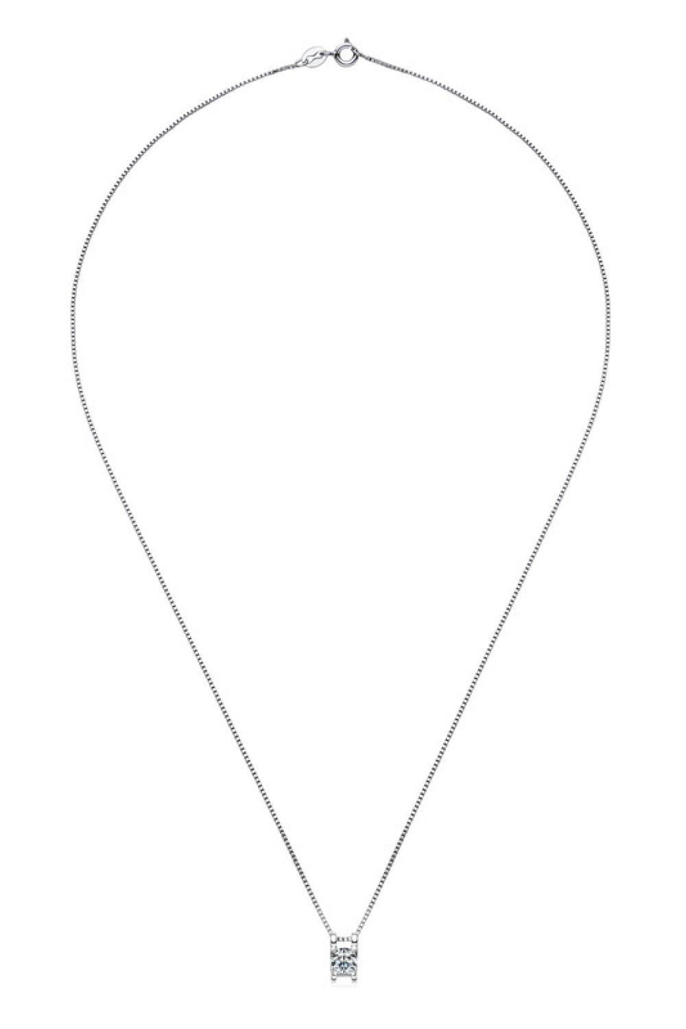 Moissanite 925 Sterling Silver Necklace Carauana Store