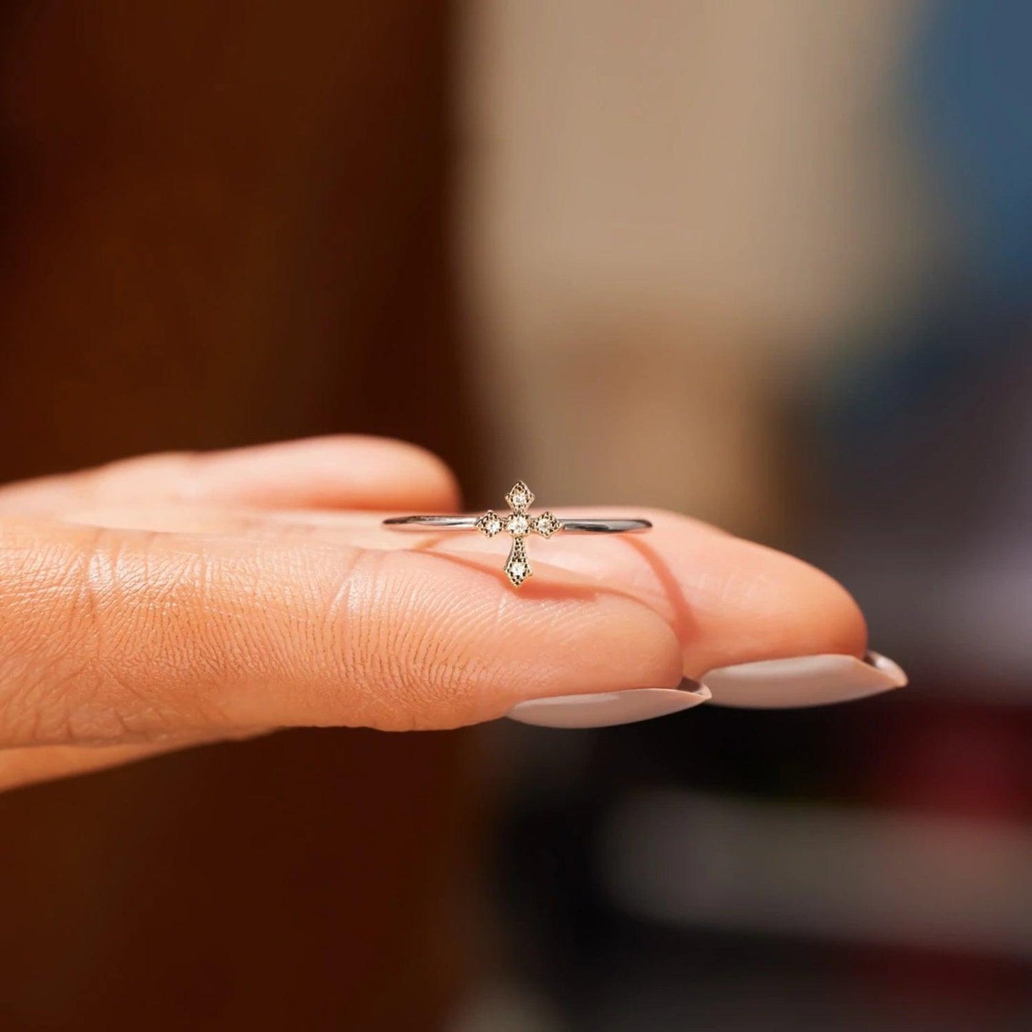925 Sterling Silver Cross Ring Carauana Store