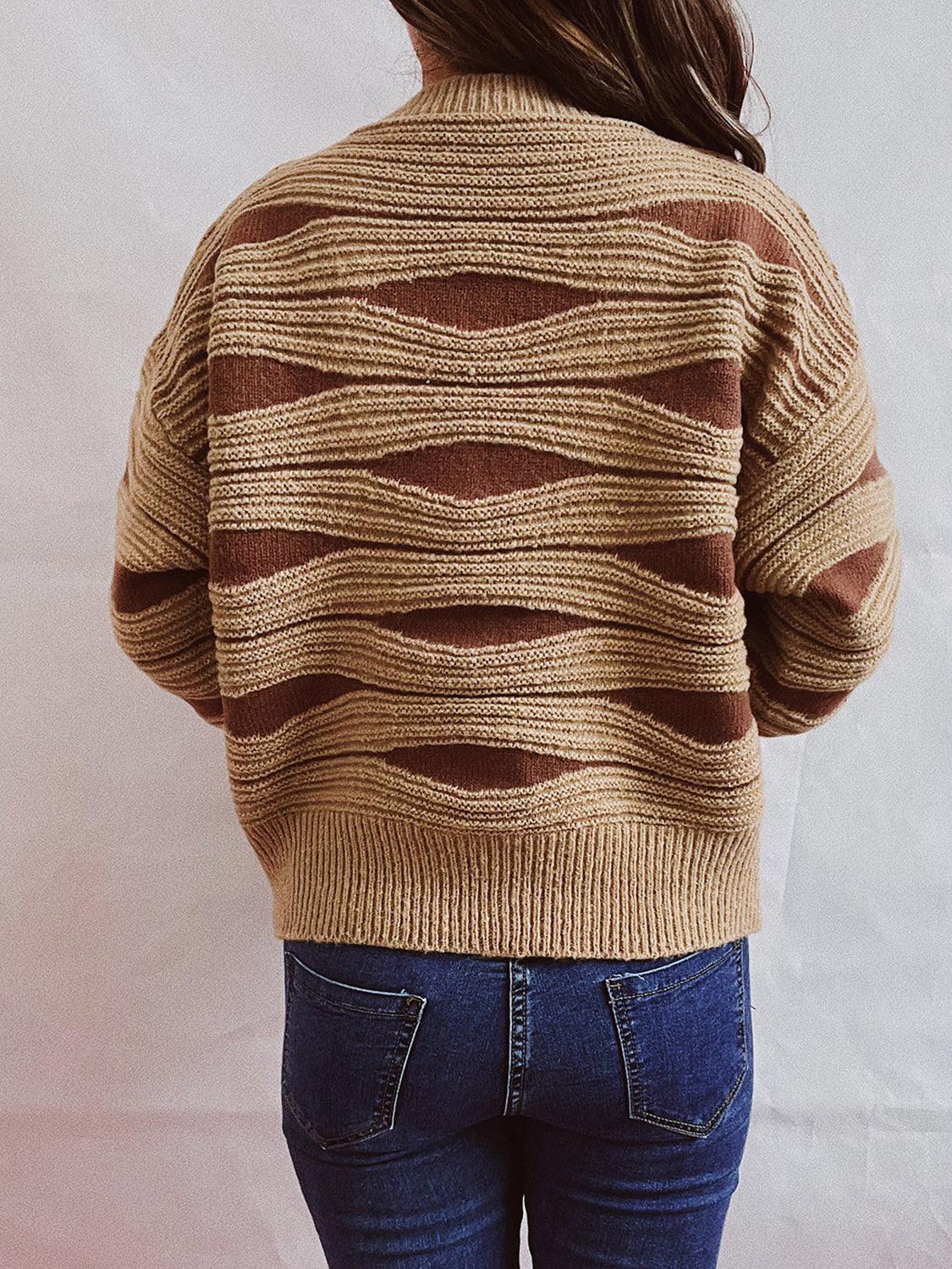 Color Block Button Front Cardigan Carauana Store