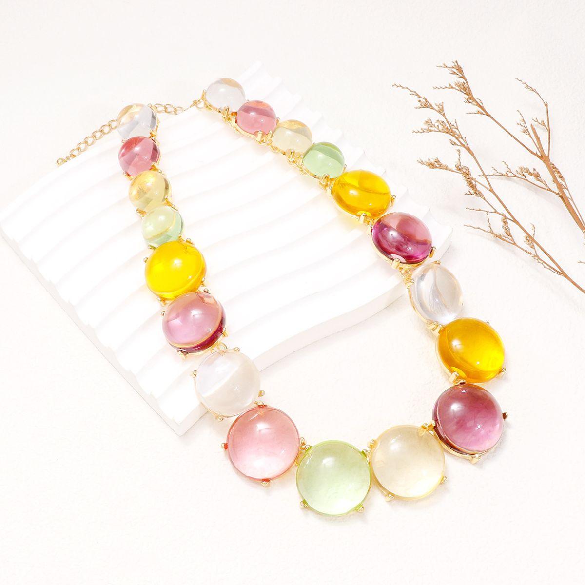 Alloy & Round Rhinestone Necklace Carauana Store