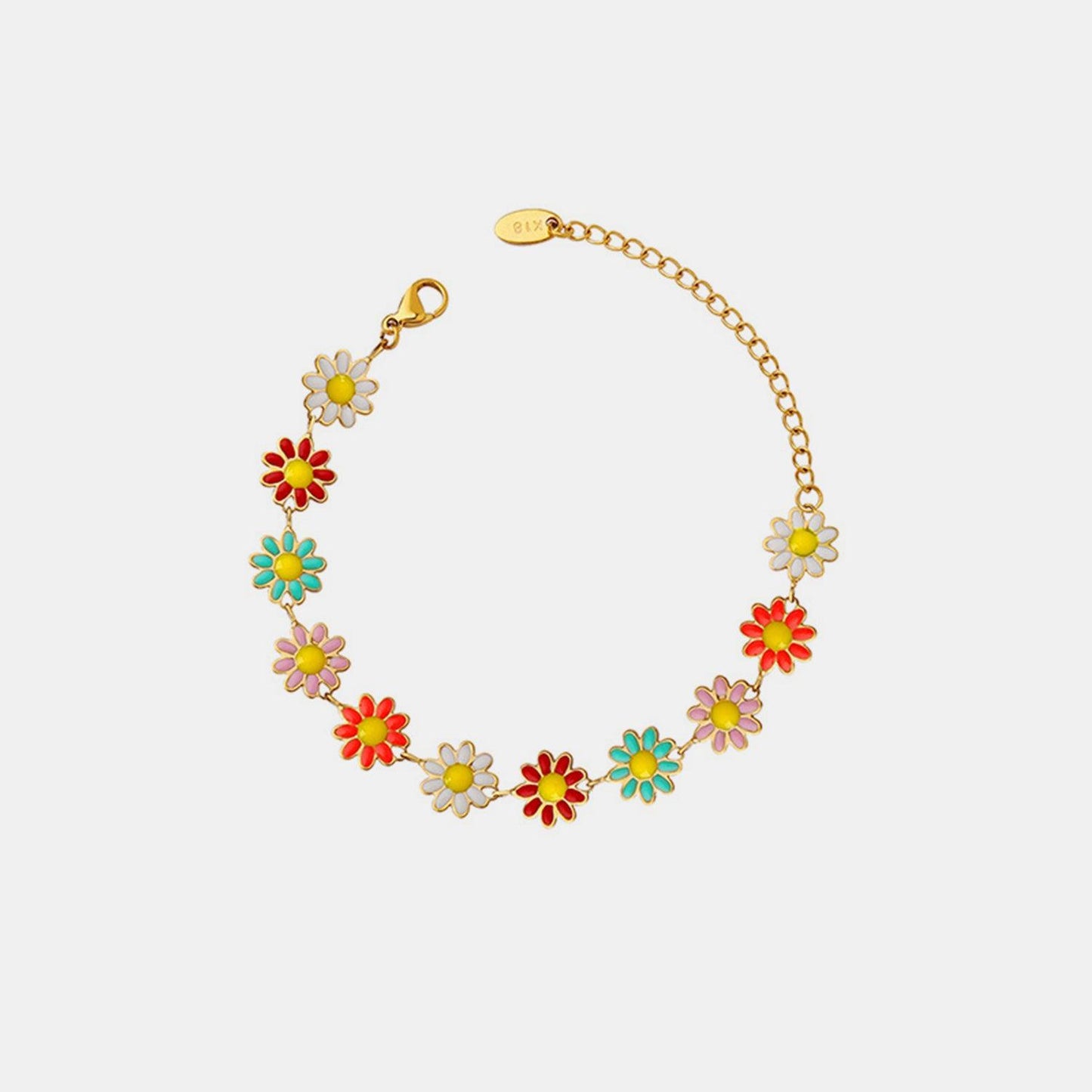 Titanium Steel Oil Drip Flower Bracelet Carauana Store