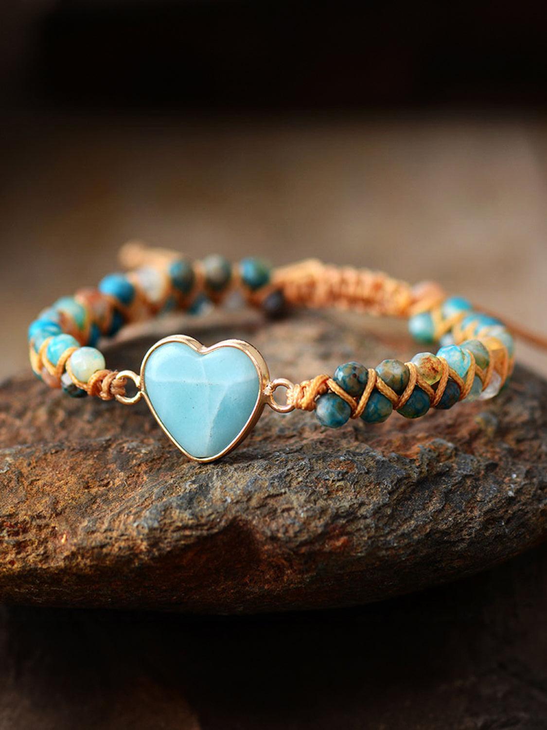 Heart Shape Beaded Bracelet Carauana Store