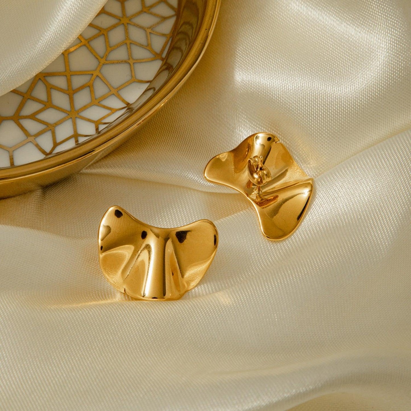 Irregular 18K Gold-Plated Earrings Carauana Store