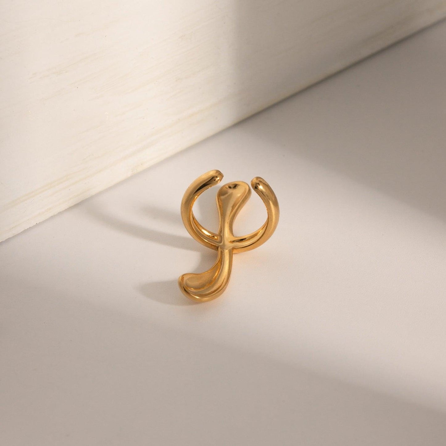 18K Gold-Plated Stainless Steel Cuff Earrings Carauana Store