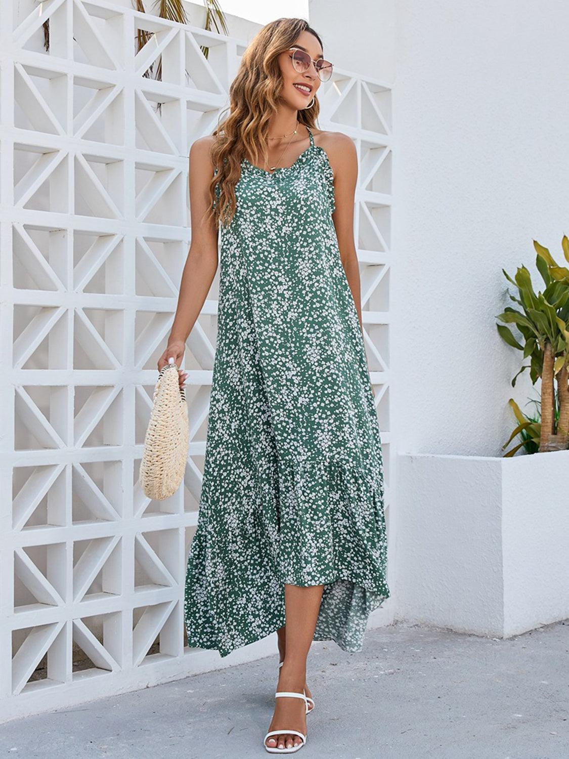 Ditsy Floral Scoop Neck Midi Cami Dress Carauana Store