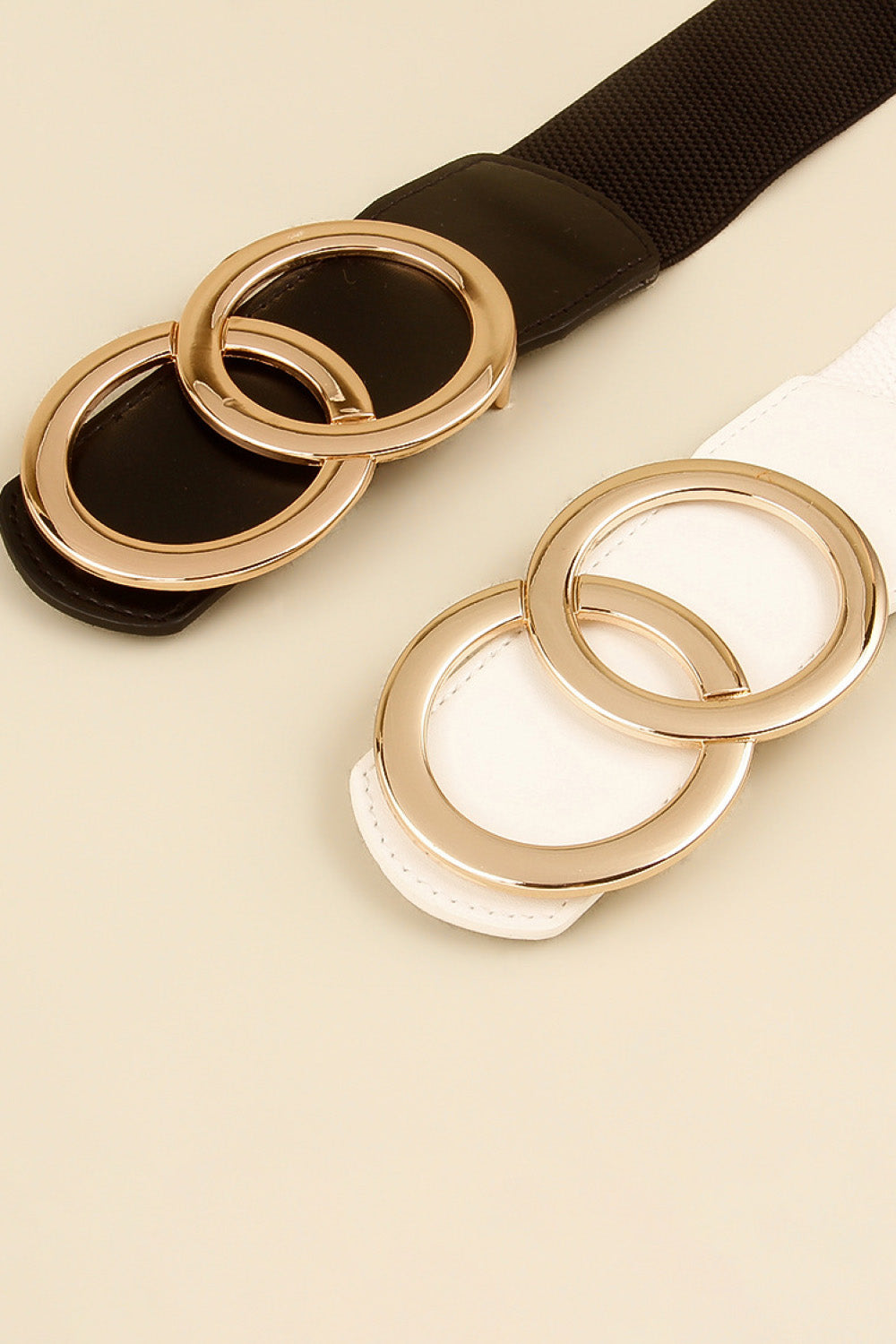 Zinc Alloy Buckle Elastic PU Belt Carauana Store