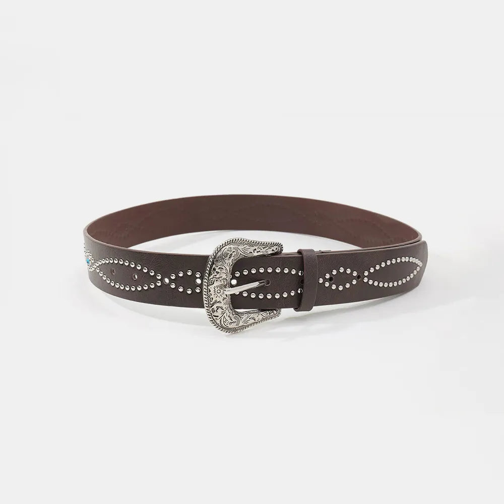 PU Leather Rhinestone Belt Carauana Store