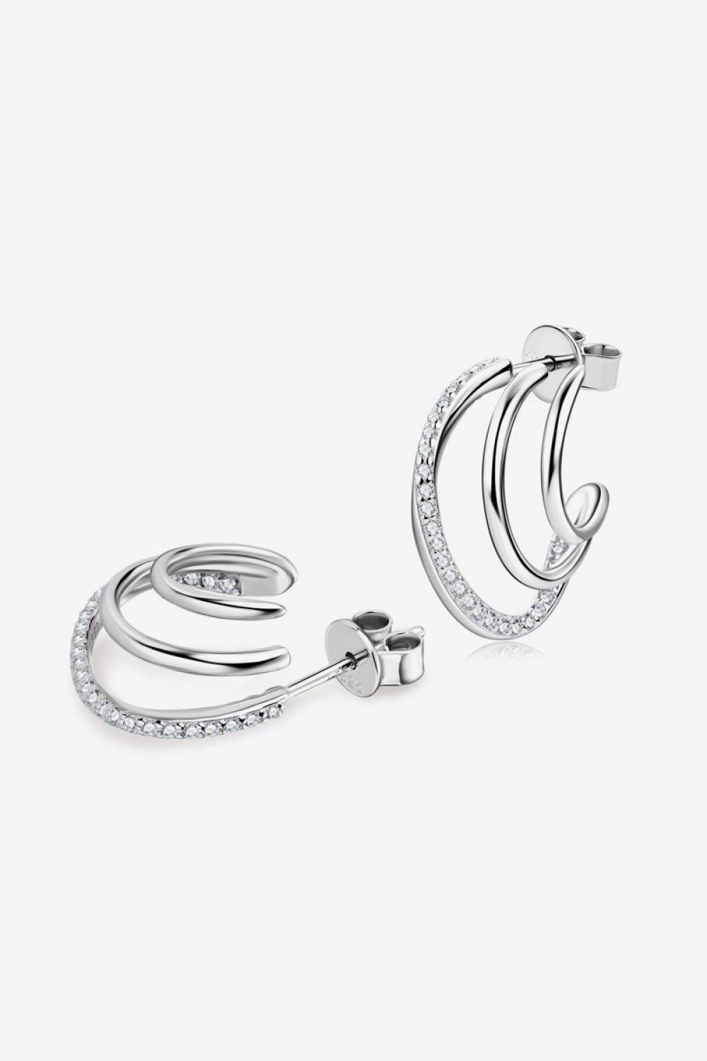 Moissanite 925 Sterling Silver Earrings Carauana Store