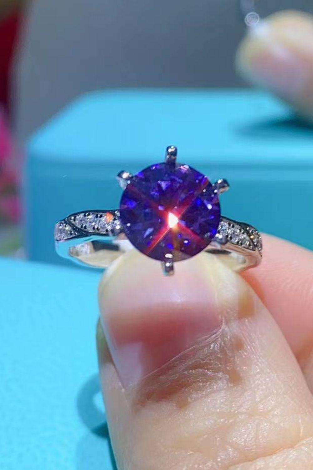 Nice To Meet You 2 Carat Moissanite 925 Sterling Silver Ring Carauana Store