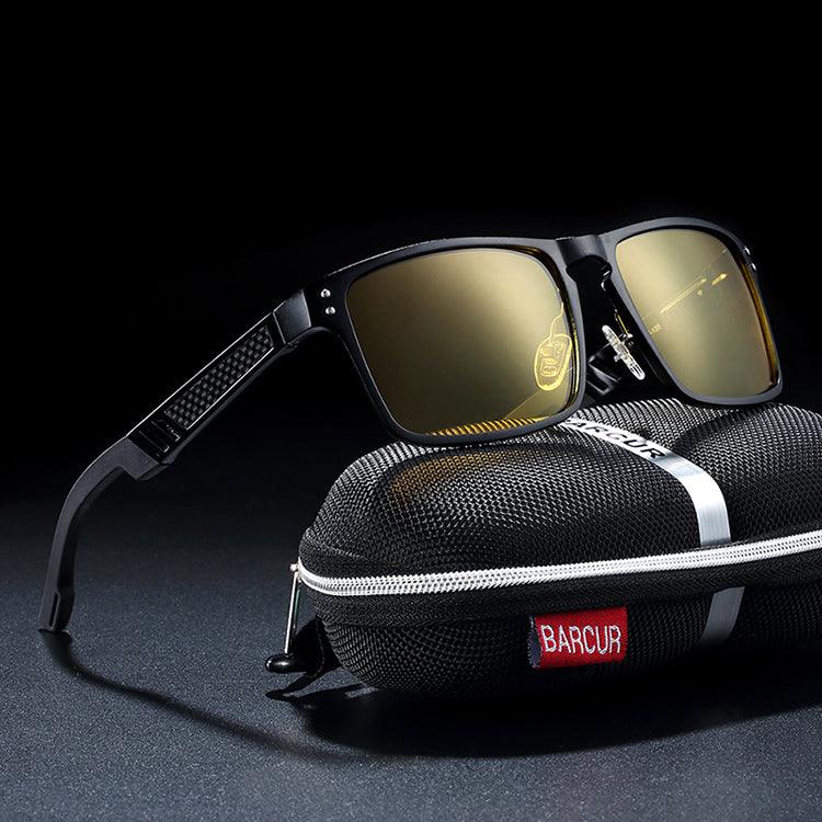 BARCUR Hot Black Goggle Male Sunglasses UV400 Carauana Store