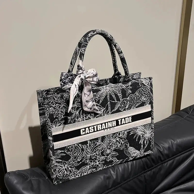 CaRaUaNa Embroidered Tote Bag – Large Capacity Bags👜 CaRaUaNa Fashion