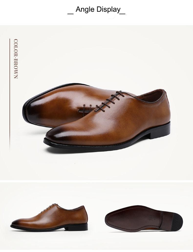 DESAI Men Business Dress Soft Genuine Leather Fashion Mens Comfortable Oxford Shoes Carauana Store