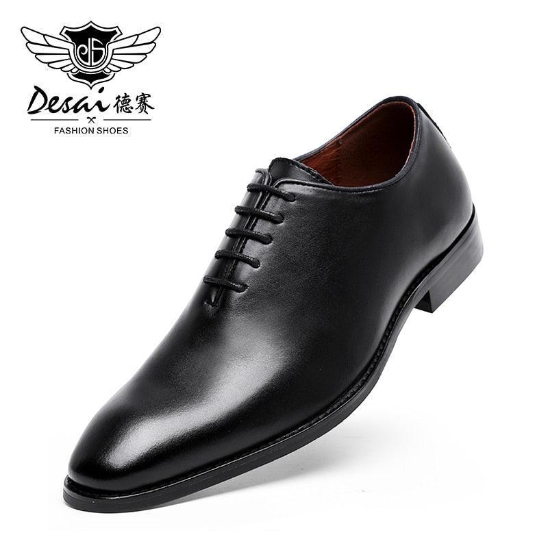 DESAI Men Business Dress Soft Genuine Leather Fashion Mens Comfortable Oxford Shoes Carauana Store