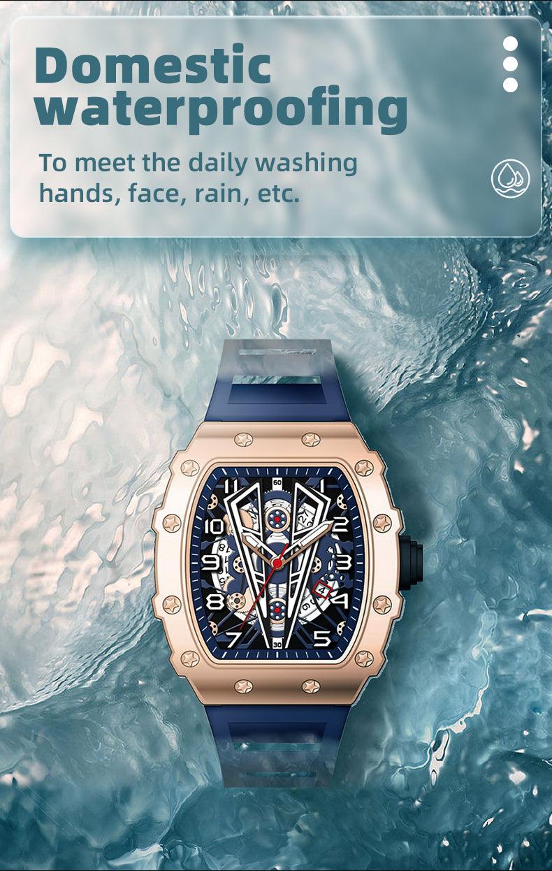 MEGIR Tonneau Dial Sport Watch For Men Fashion Waterproof Quartz Wristwatches Auto Date Luminous Silicone Strap 9006 Carauana Store