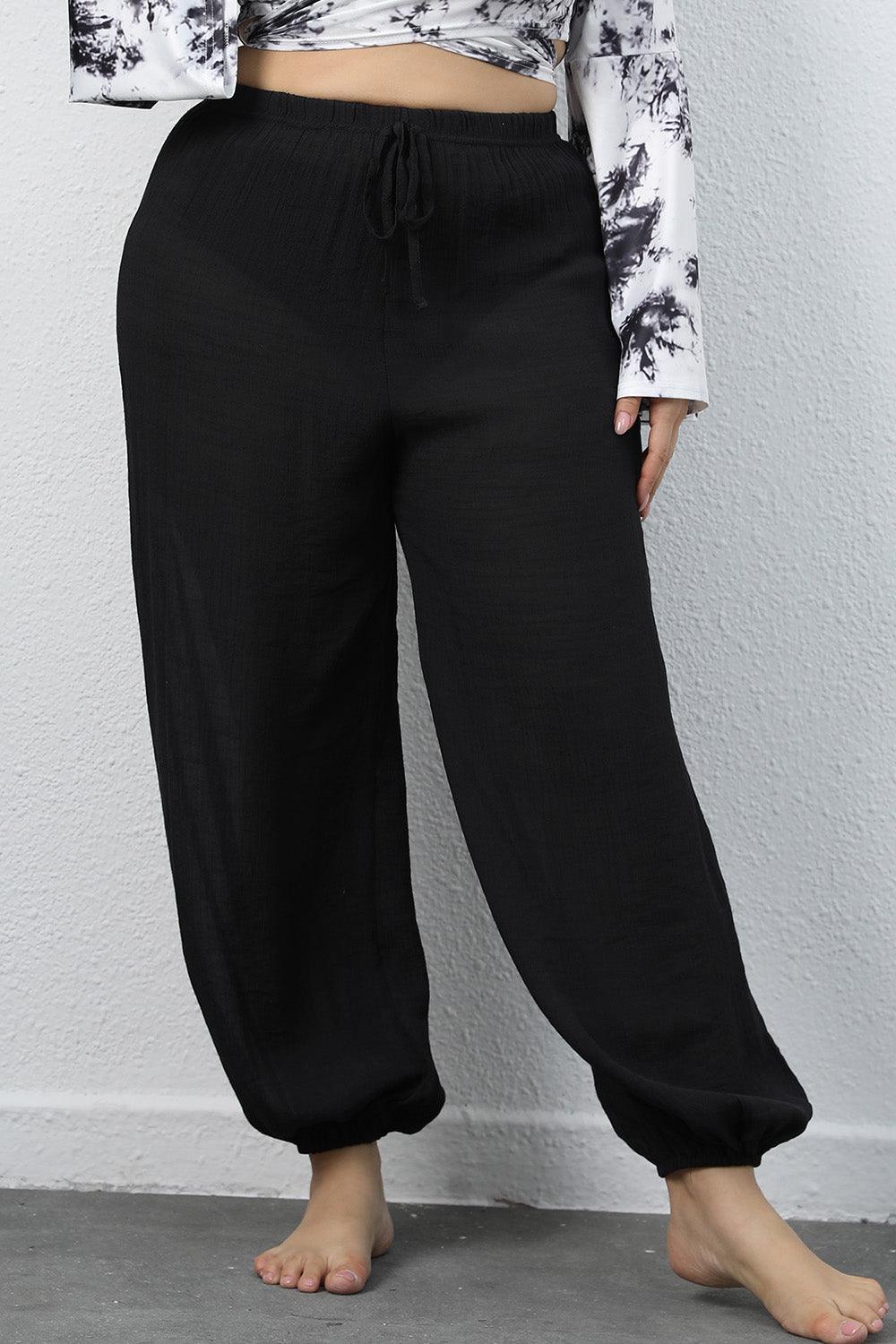Plus Size Drawstring Jogger Pants Carauana Store