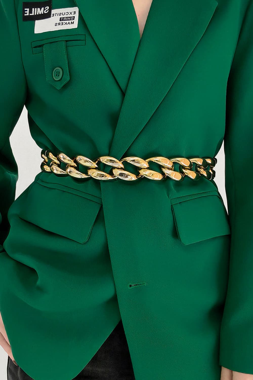 1.2" Width Acrylic Curb Chain Belt Carauana Store