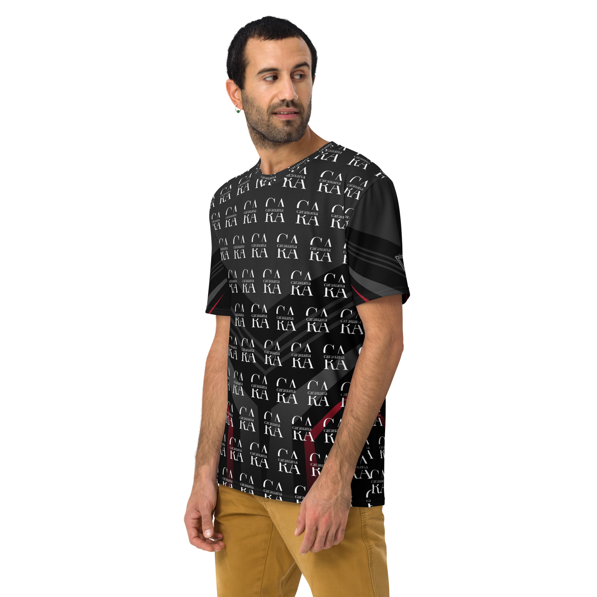 CaRaUaNa Men's t-shirt black Elegant Carauana Store