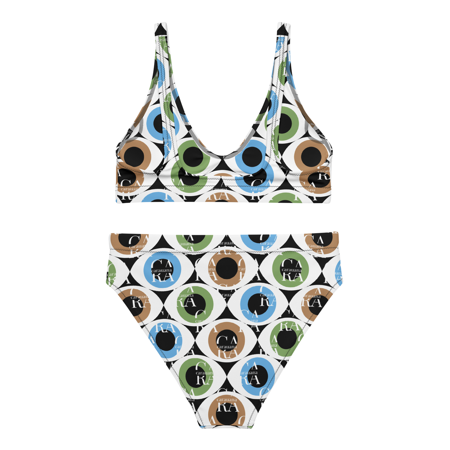 Carauana high-waisted bikini Pattern Eye Carauana Store