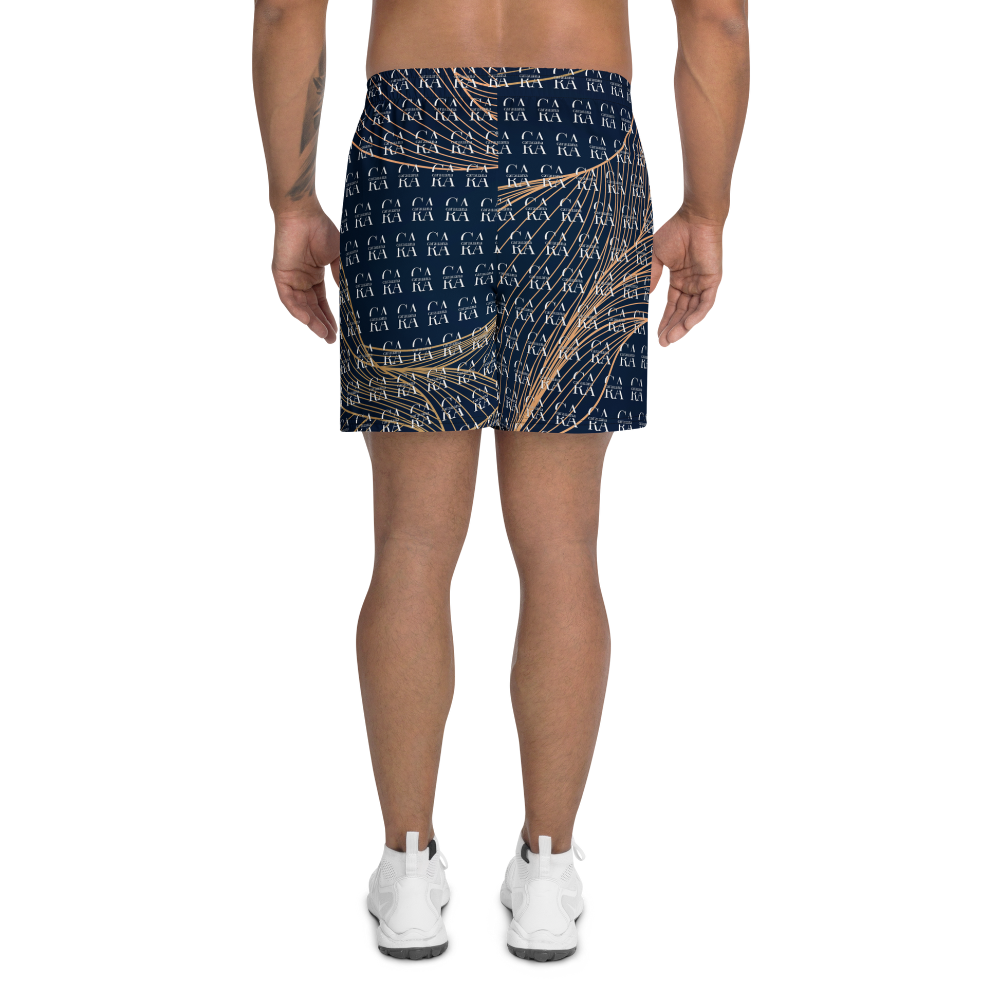 CaRaUaNa Athletic Shorts Unisex blue gold Carauana Store