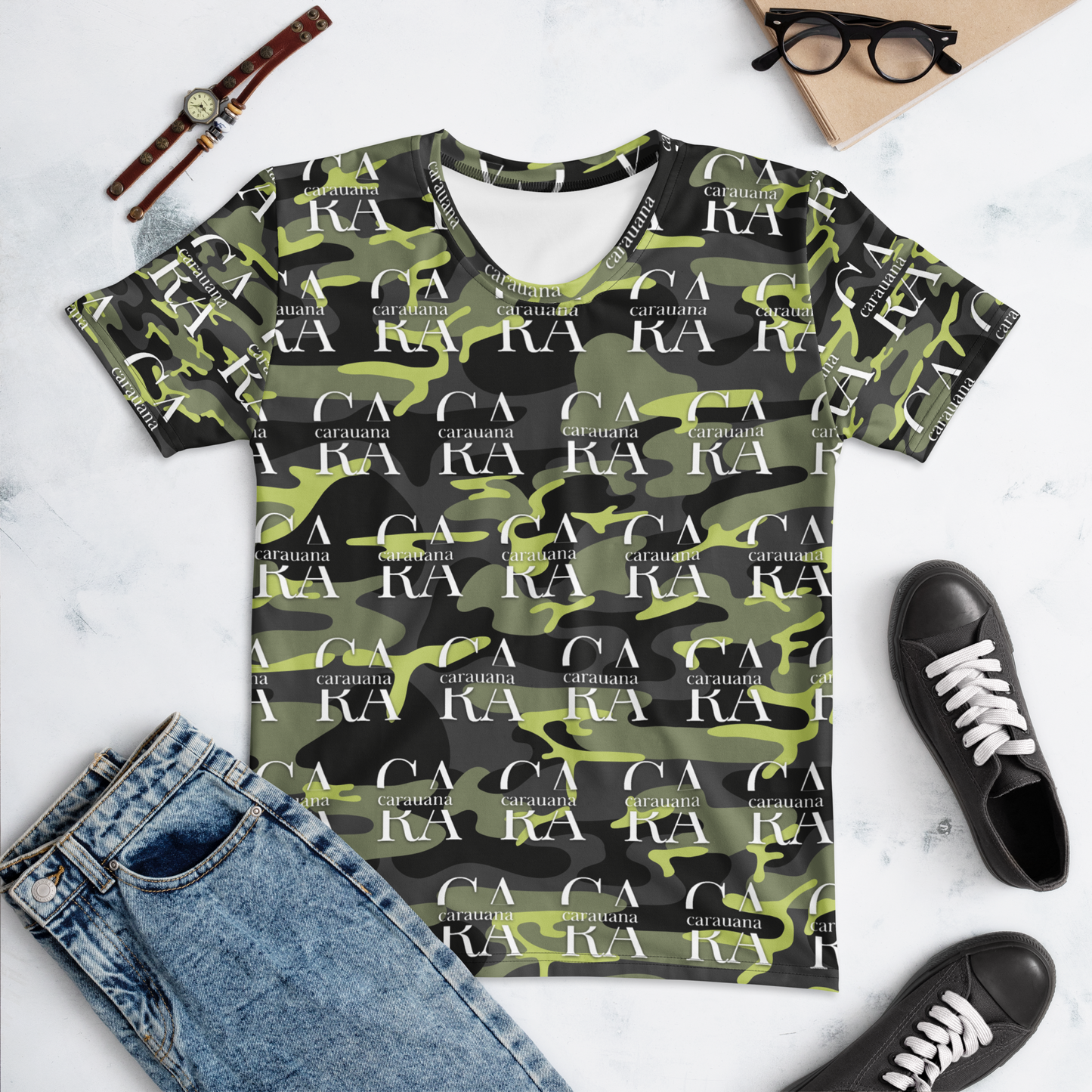 Women's T-shirt Green ARMY Carauana Store