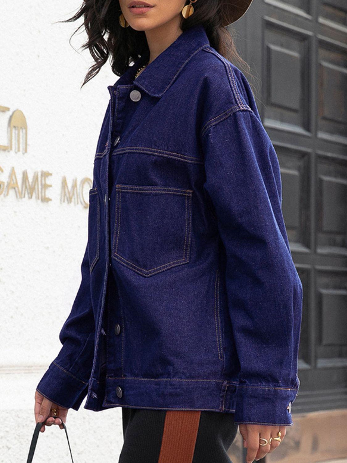 Buttoned Denim Jacket Carauana Store