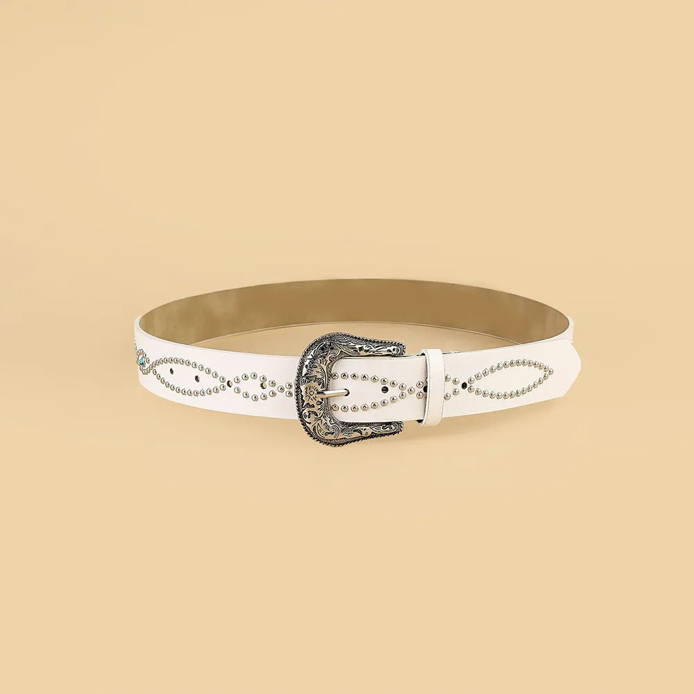 PU Leather Rhinestone Belt Carauana Store