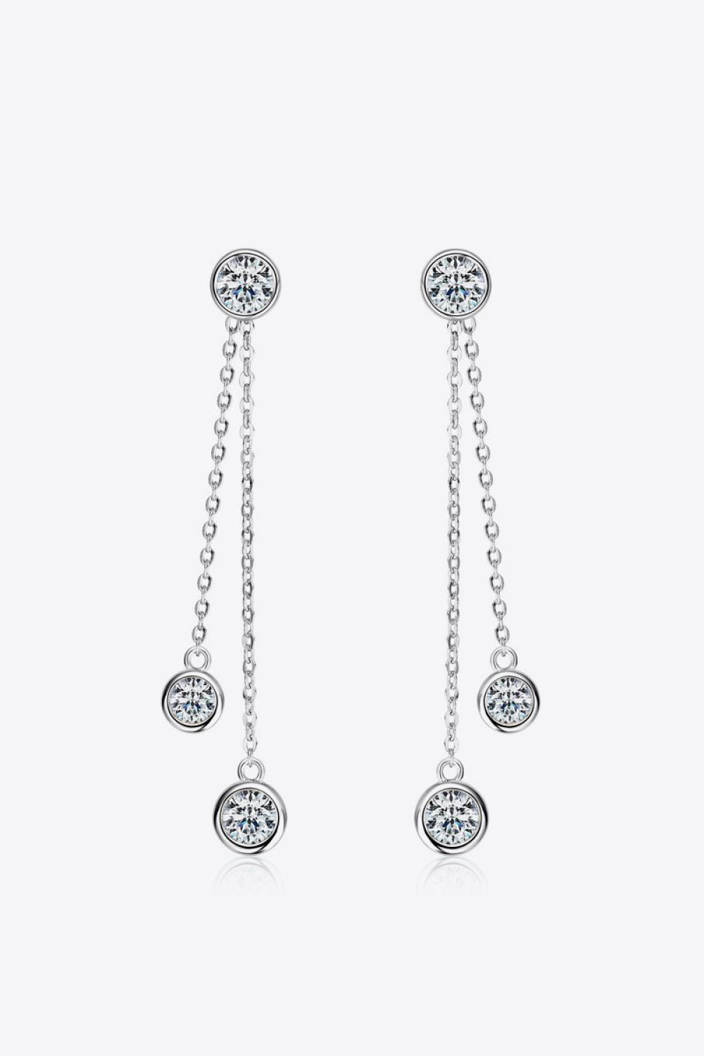 2.6 Carat Moissanite 925 Sterling Silver Earrings Carauana Store