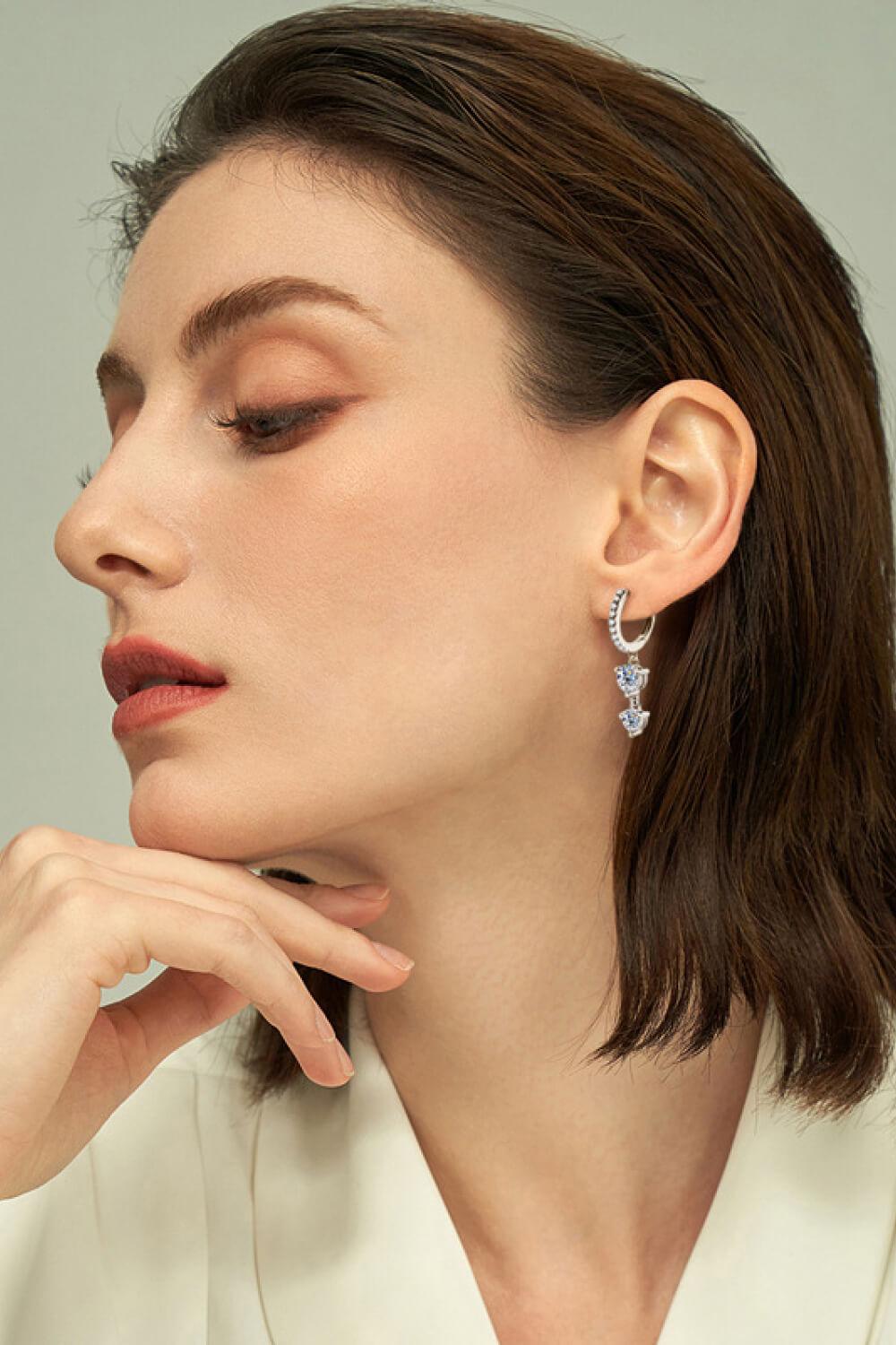 Adored Be The One Moissanite Drop Earrings Carauana Store
