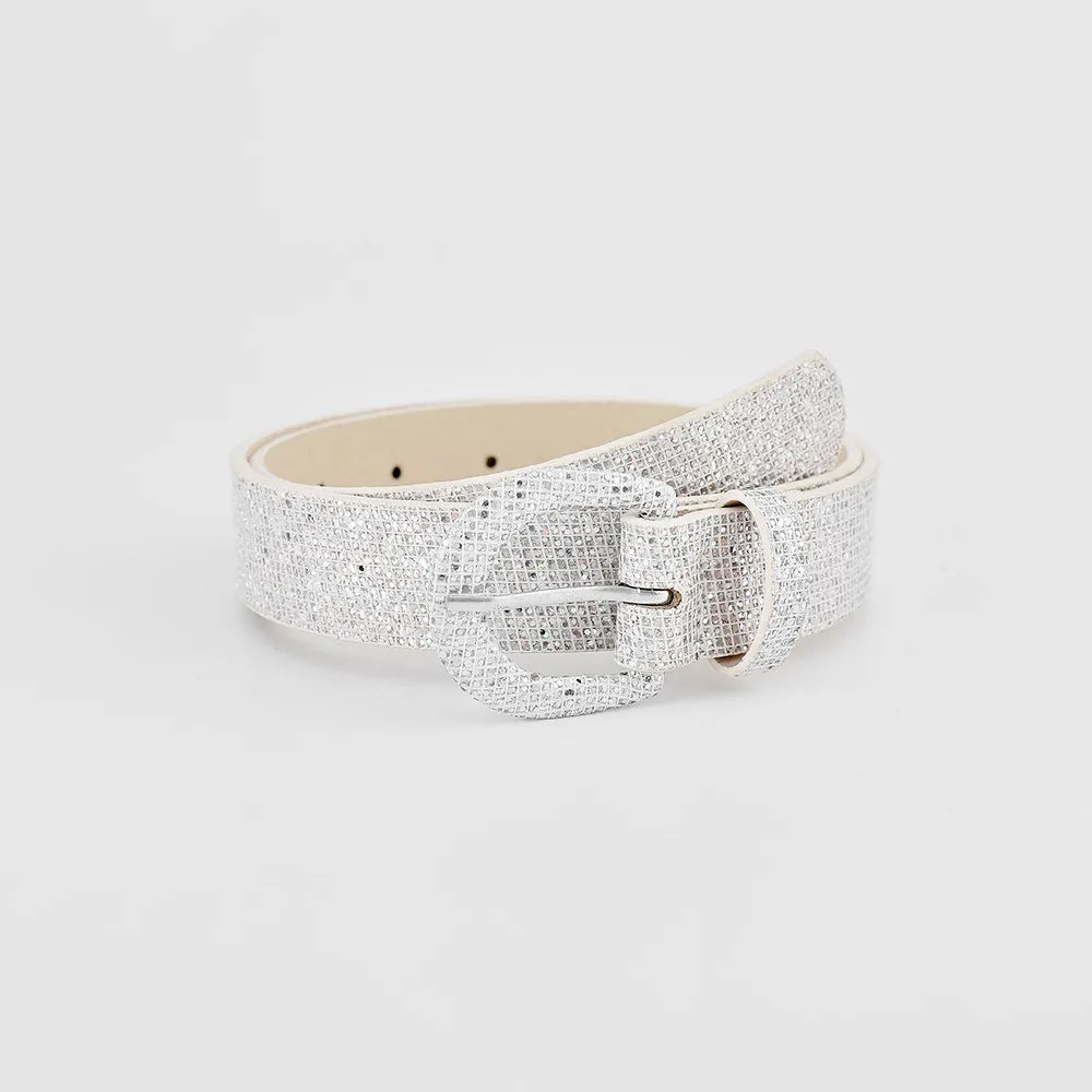 Sequin PU Leather Belt Carauana Store