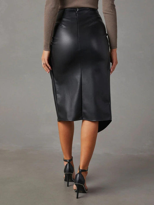 Twist Detail High Waist Skirt Carauana Store