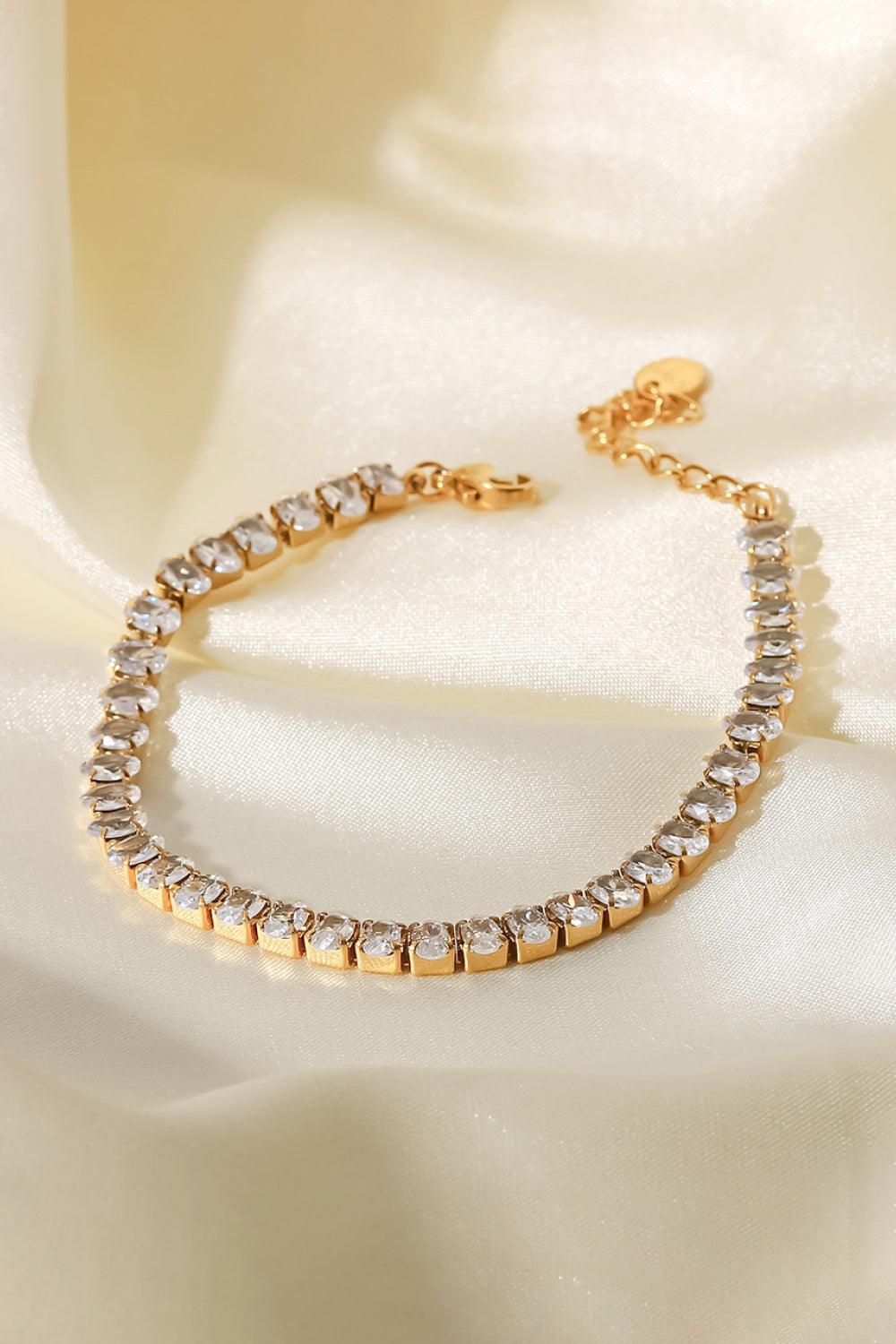 Inlaid Zircon 18K Gold Plated Bracelet Carauana Store