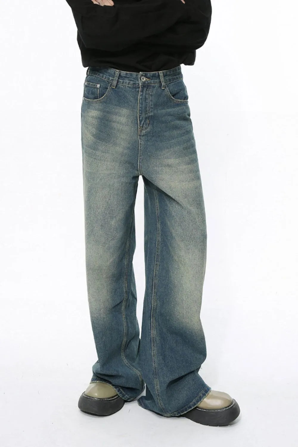 Men's Wide Leg Jeans with Pockets Carauana Store