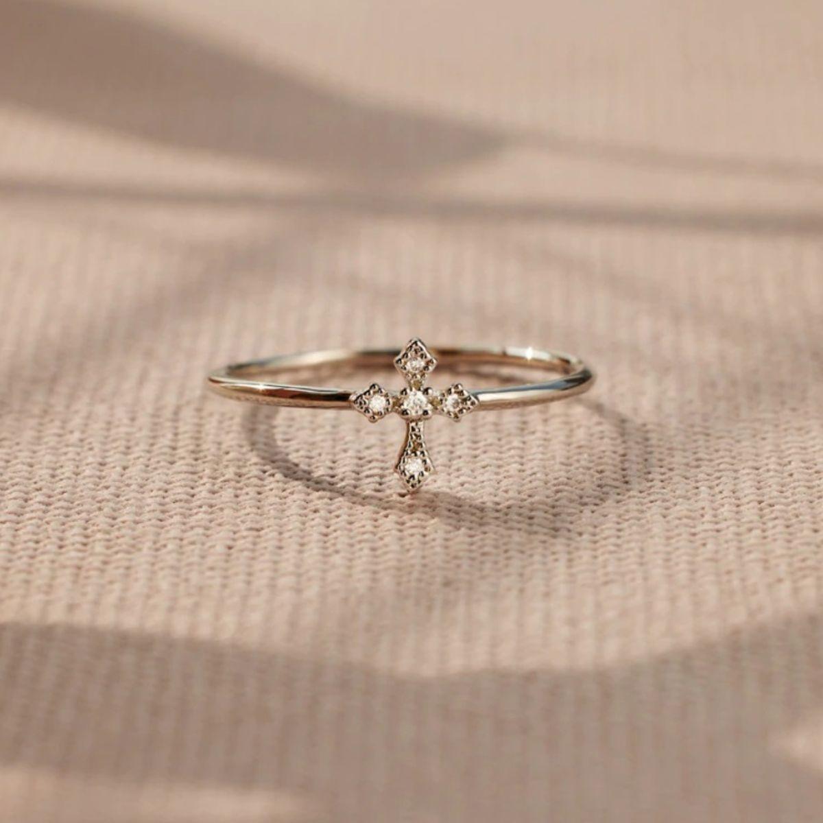925 Sterling Silver Cross Ring Carauana Store