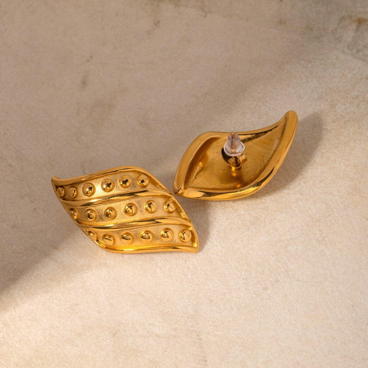 18K Gold-Plated Stainless Steel Stud Earrings Carauana Store