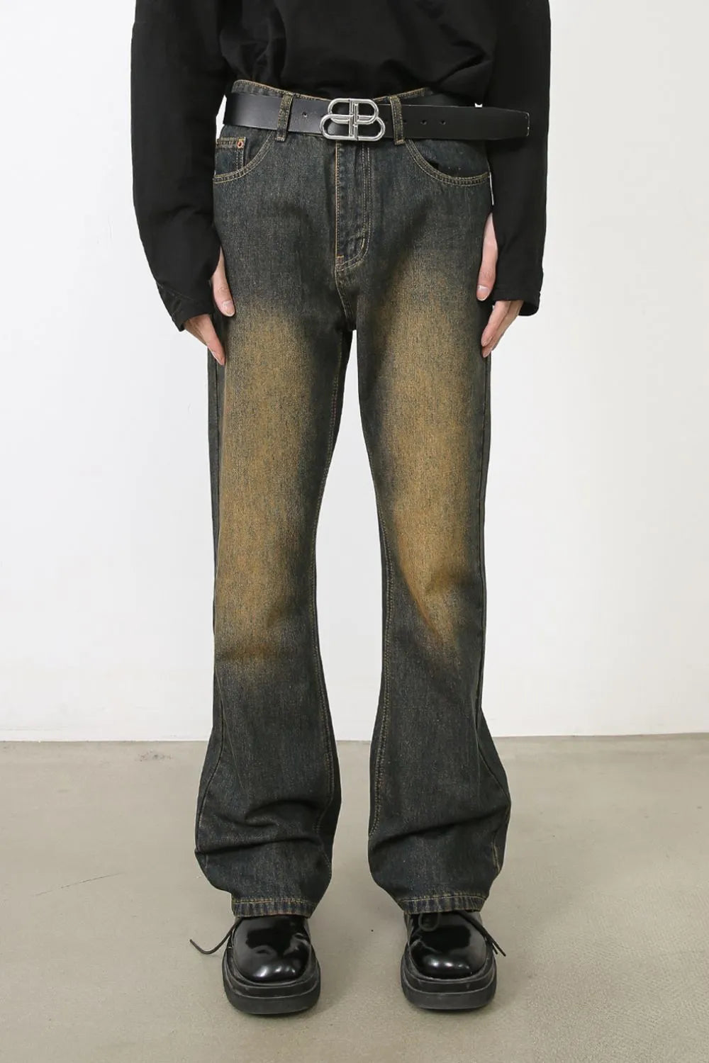 Men's Washed Bootcut Jeans Carauana Store