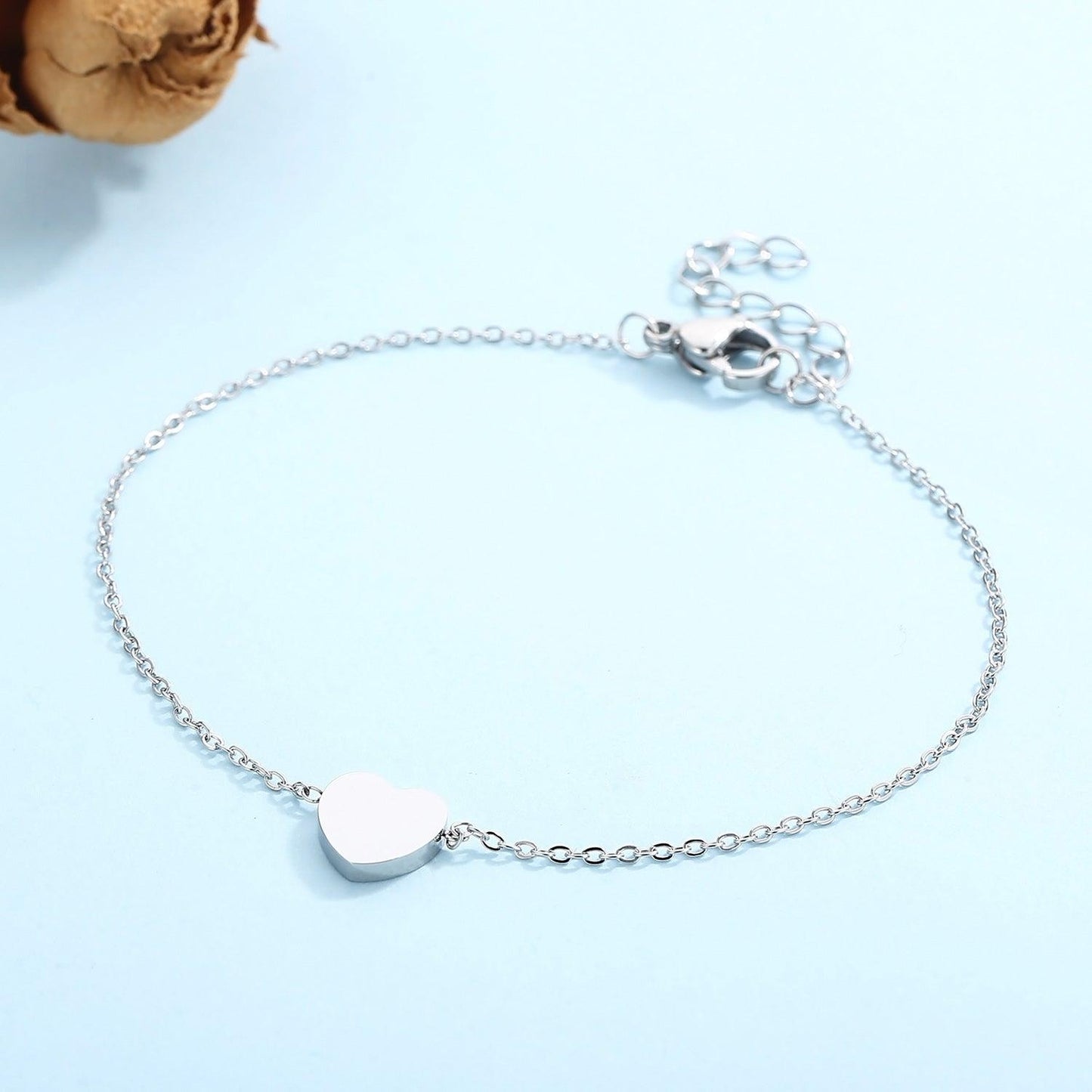 Heart Necklace, Bracelet and Stud Earrings Jewelry Set