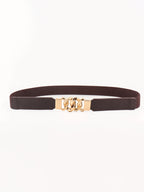 Zinc Alloy Buckle Elastic PU Belt Carauana Store