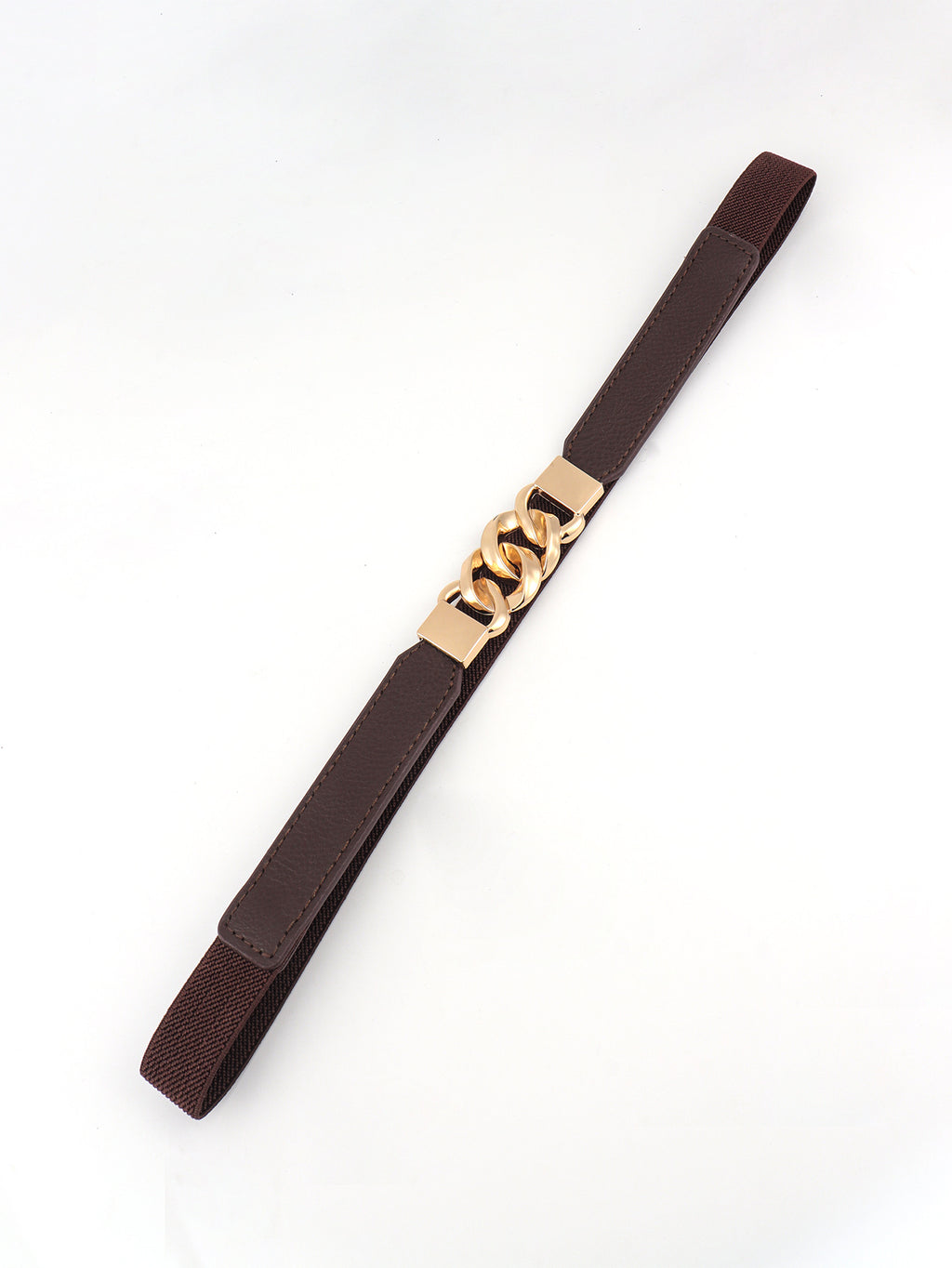 Zinc Alloy Buckle Elastic PU Belt Carauana Store