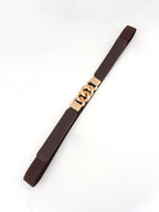 Zinc Alloy Buckle Elastic PU Belt Carauana Store