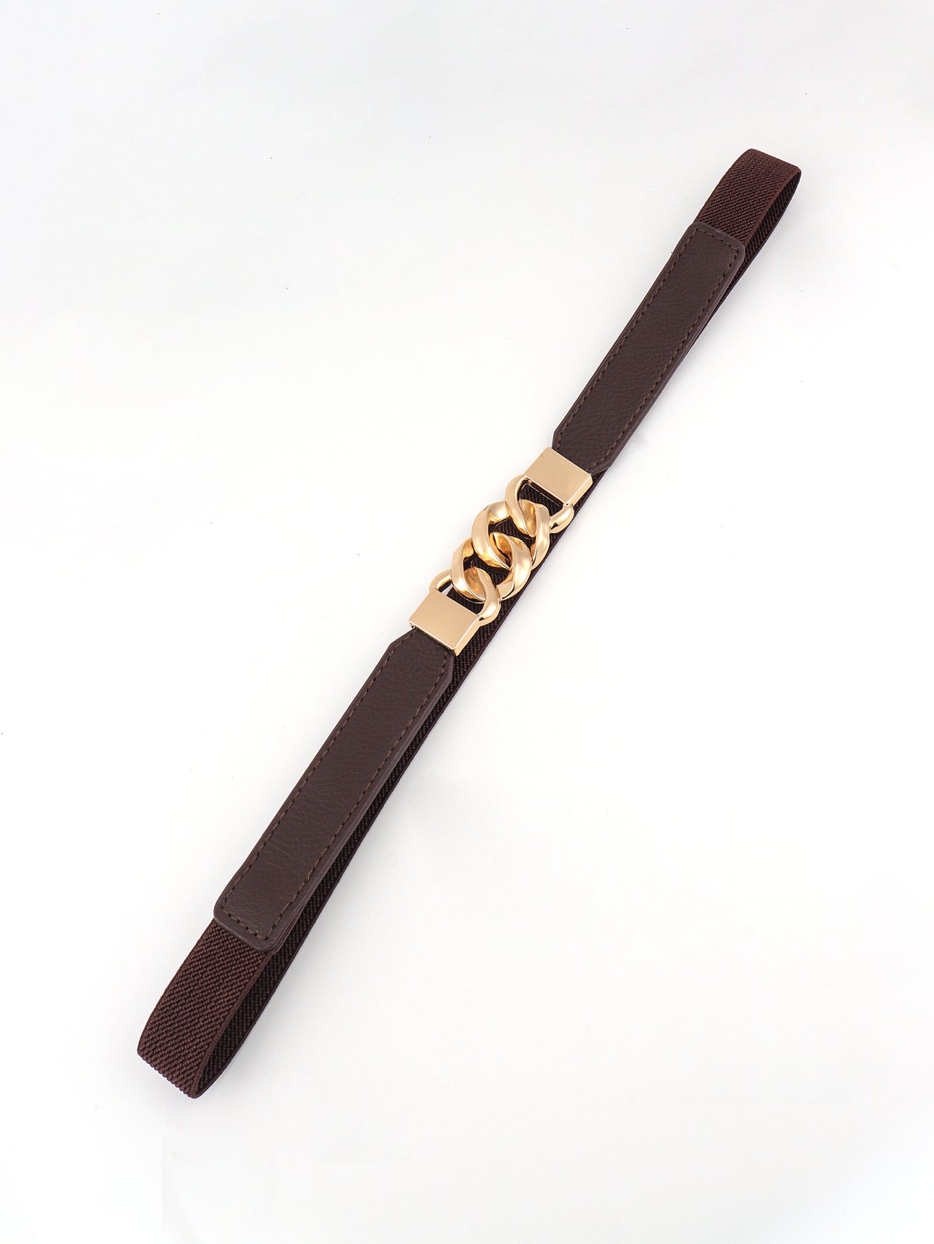 Zinc Alloy Buckle Elastic PU Belt Carauana Store