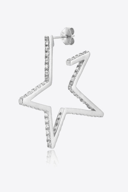 Zircon Star 925 Sterling Silver Earrings