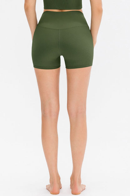 Slim Fit Wide Waistband Sports Shorts Carauana Store