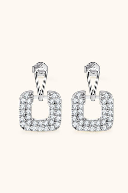 1.68 Carat Moissanite 925 Sterling Silver Drop Earrings