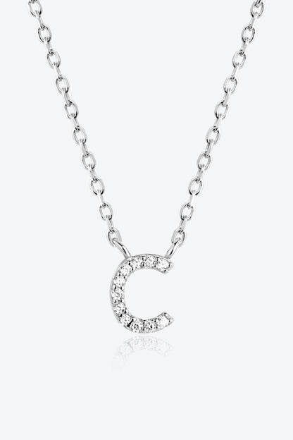 A To F Zircon 925 Sterling Silver Necklace