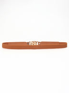 Zinc Alloy Buckle Elastic PU Belt Carauana Store