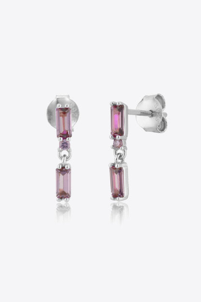 Zircon 925 Sterling Silver Drop Earrings