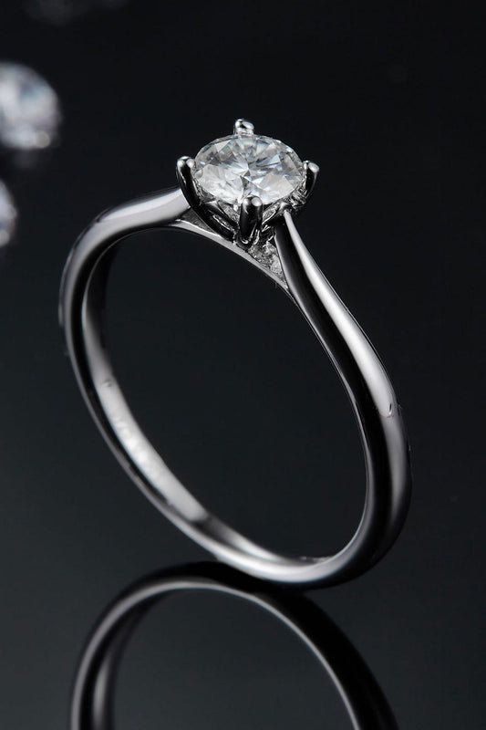 Moissanite 925 Sterling Silver Solitaire Ring