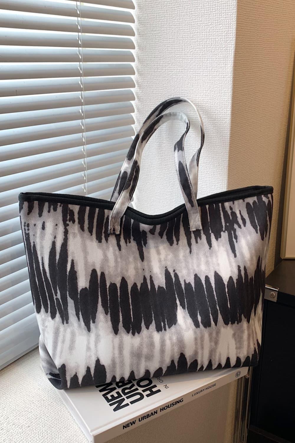 Printed PU Leather Tote Bag