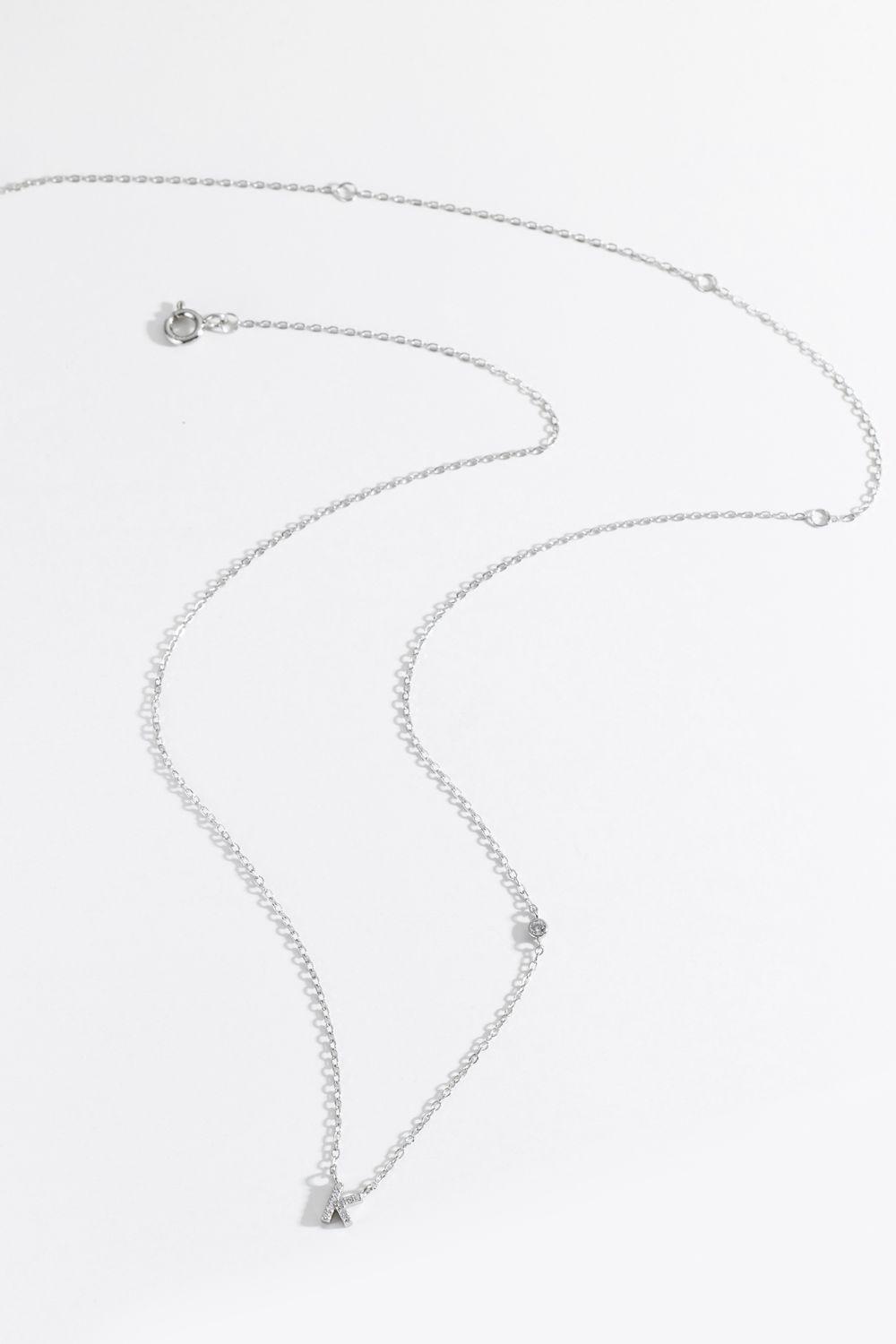 G To K Zircon 925 Sterling Silver Necklace